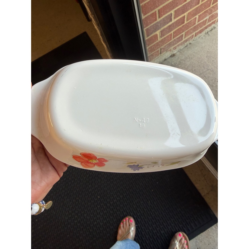 Vintage Corelle Wildflower Set: 1970s Floral Serving Dish - Picture 12 of 16